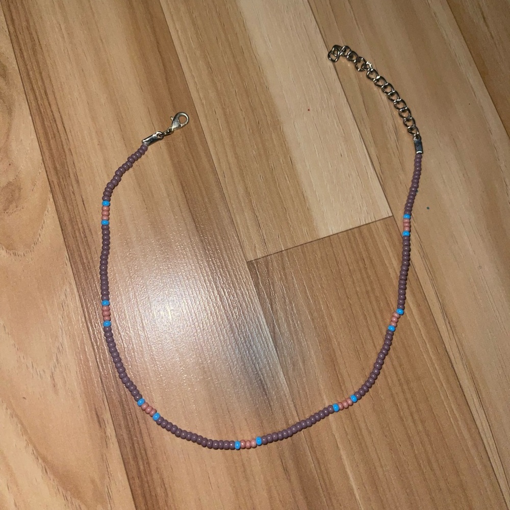Handmade beaded choker necklace